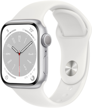 Смарт-годинник Apple Watch Series 8 GPS 41mm Silver Aluminium Case with White Sport Band (MP6K3UL/A)
